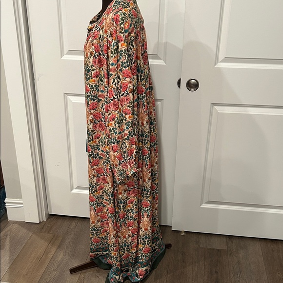 Natural Life Women’s Dara Midi Multicolor Floral Boho Tassels Dress SizeXL - Picture 6 of 11